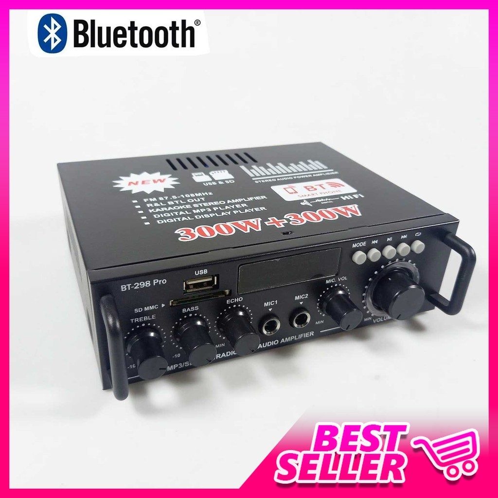 Nobsound Audio Amplifier Bluetooth 5.0 HiFi 2 Channel Output - BT-298 Pro