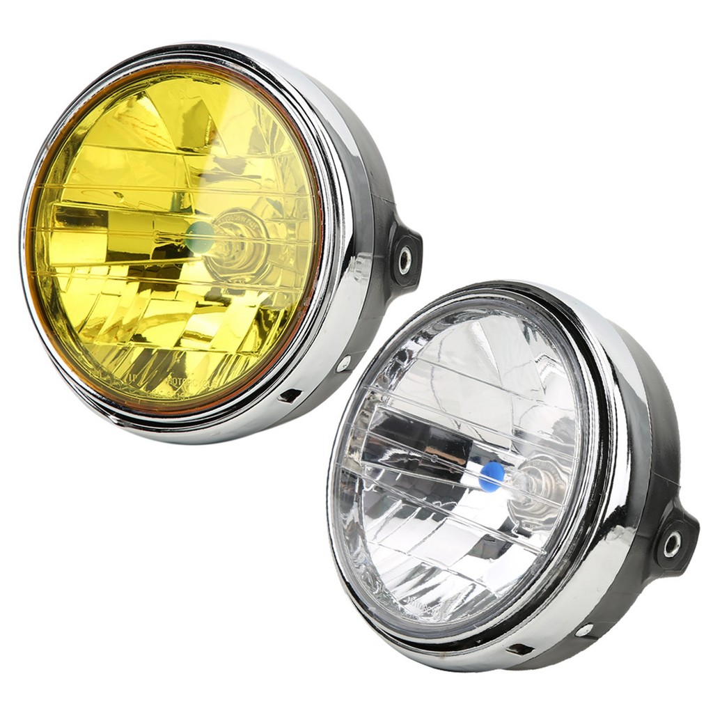 Motorcycle Headlight Motorbike Headlamp Rustproof Glass+Metal High Brightness High Transmittance for
