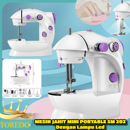Mesin Jahit Mini Portable Sm 202 - Mini Sewing Machine