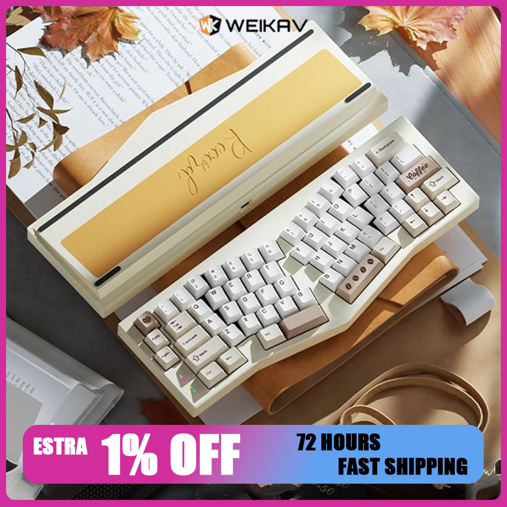 Weikav Record Alice Mechanical Keyboard Kit Three Mode Aluminium Alloy Customized RGB Gaming Keyboar