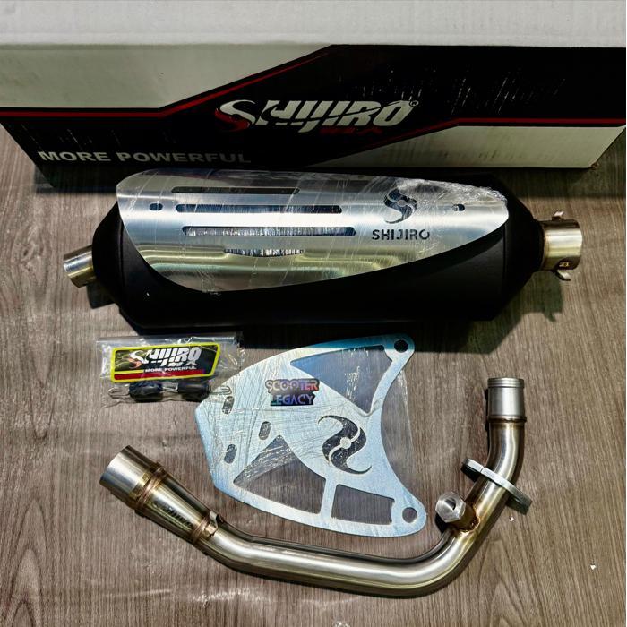 Knalpot Exhaust Standar Racing SHIJIRO Vespa Sprint Primavera S LX LXV - 38MM ZIP
