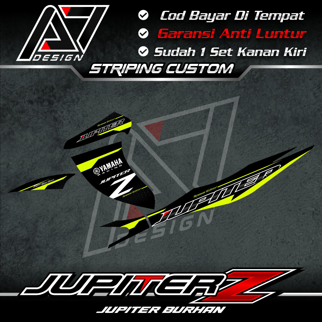 Striping Jupiter Z - Striping Motor Jupiter Z Burhan - Sticker Variasi Motor Yamaha Jupiter Z Burhan