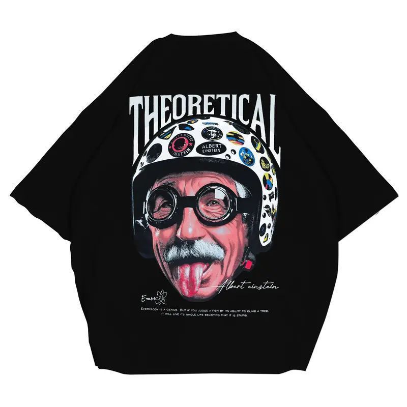 THEORETICAL OVERSIZE T-SHIRT / BAJU KAOS OVERSIZE PRIA DISTRO ALBERT EINSTEIN / KAOS ALBERT EINSTEIN
