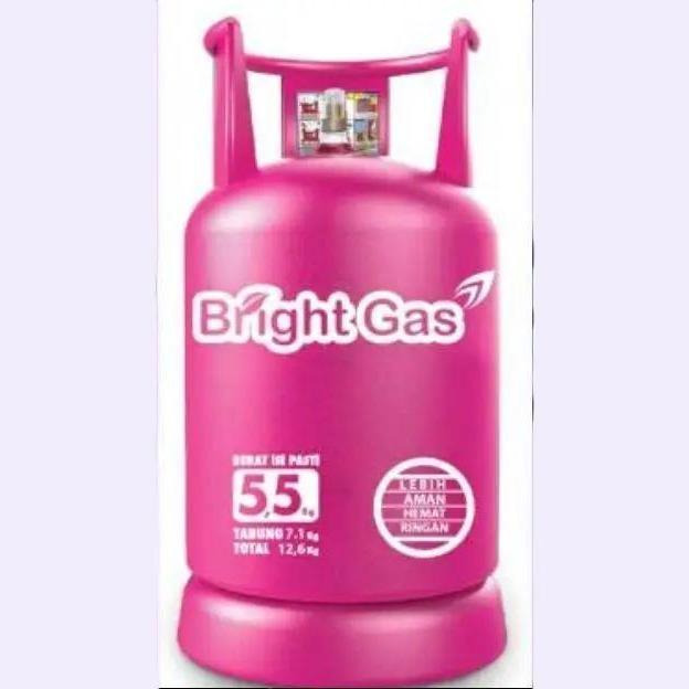 TABUNG GAS ELPIJI LPG 5,5KG - 5.5KG- 5KG PINK BRIGHT GAS(TABUNG + ISI)