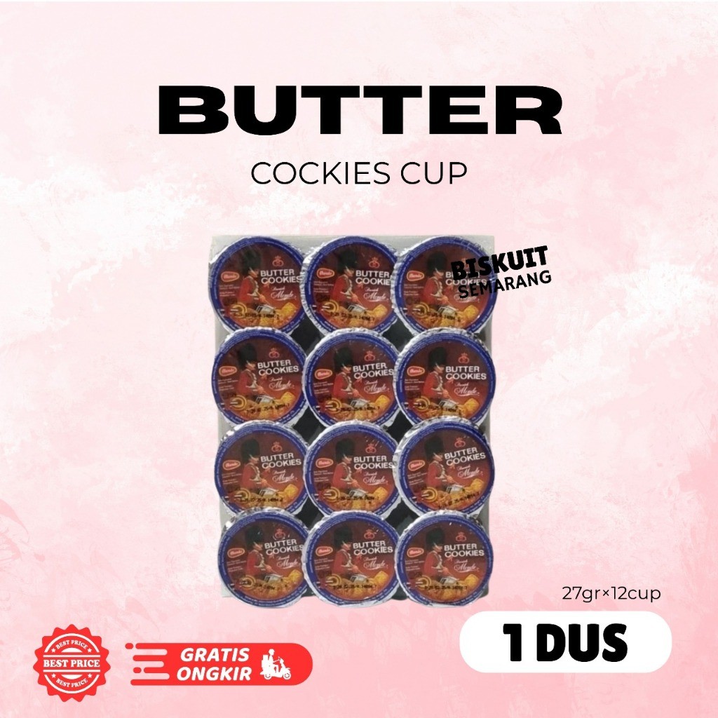 1 DUS Nissin Monde Butter Cookies 12 cup Isi 8 pak