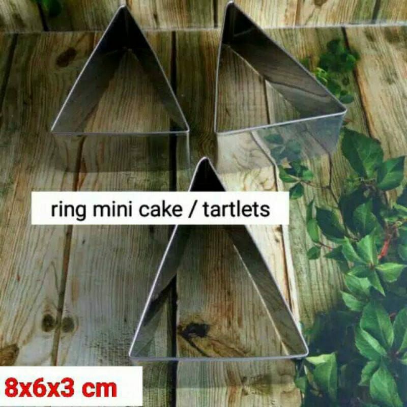 Ring roti segitiga stainless steel/Cetakan kue bentuk segitiga/ Cookie cokkies cutter/Ring Segitiga 