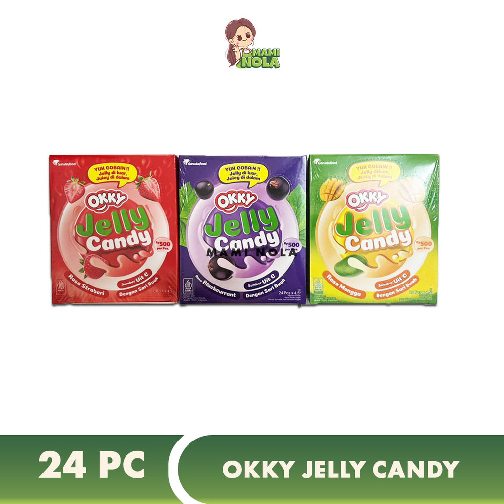 Okky Jelly Candy Permen Lunak 1 Box Isi 24 Aneka Rasa