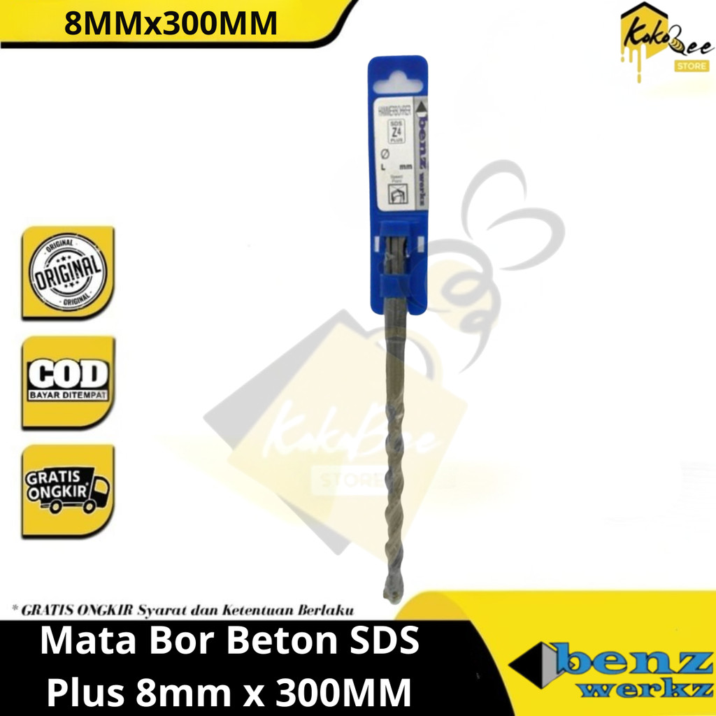 Mata Bor Beton SDS Plus 8mm x 300mm Benz / Mata Bor Rotary Hammer 8mm