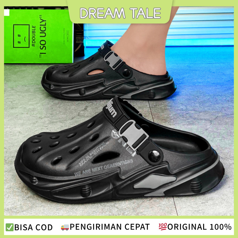 Sandal Crocs Pria Sandal Karet Original 100% Lembut Dan Nyaman Sandal Anti Slip Pria