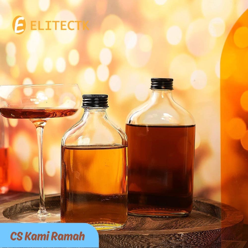 TBT 100ml Mini Liquor Bottles Reusable Glass Flask Bottles Clear Empty Alcohol Shot Bottles Gift for