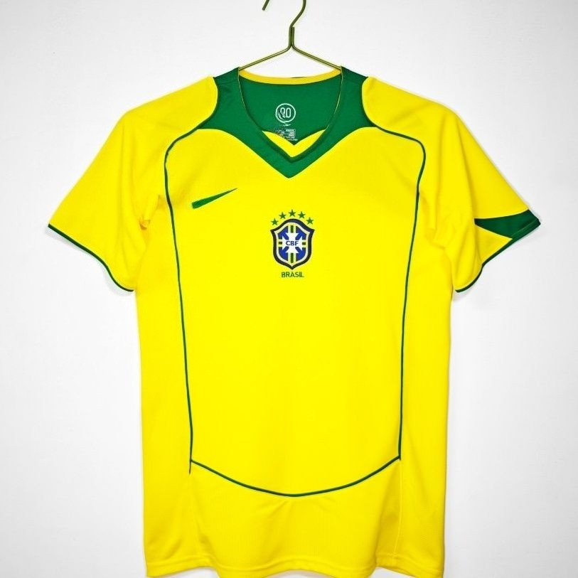 Jersey 2004 Brazil home A121 T shirt pria