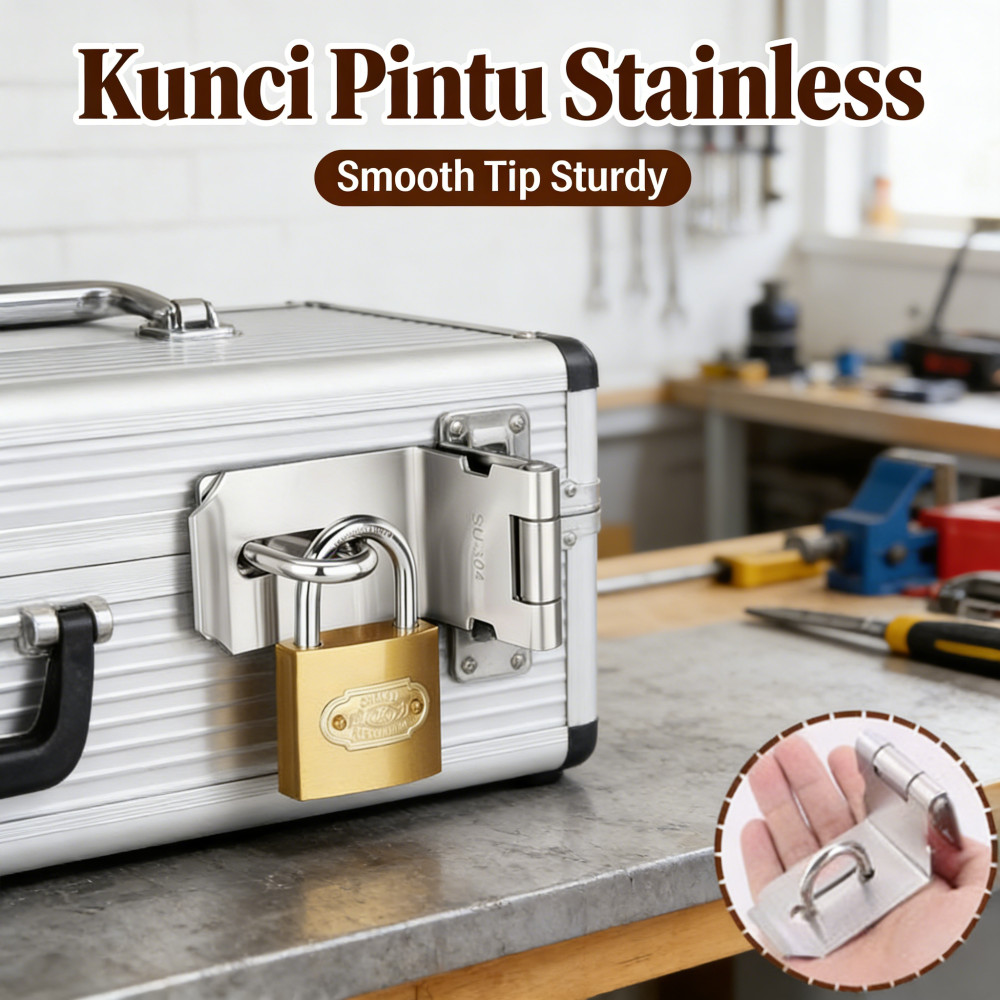 Pintu gembok Siku SUS 90° Kunci Slot grendel Slot Kecil