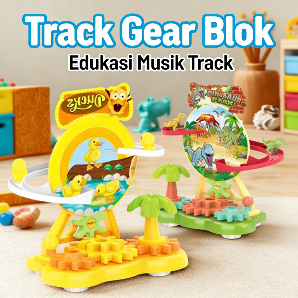 Track Gear Building Blocks Mainan Paradise Instrumen Edukasi Anak Dinosaurus