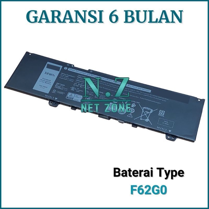 Baterai Laptop F62G0 For 13 7000 7380 7370 7386 7373 5370 Series F62G0 -NZONE