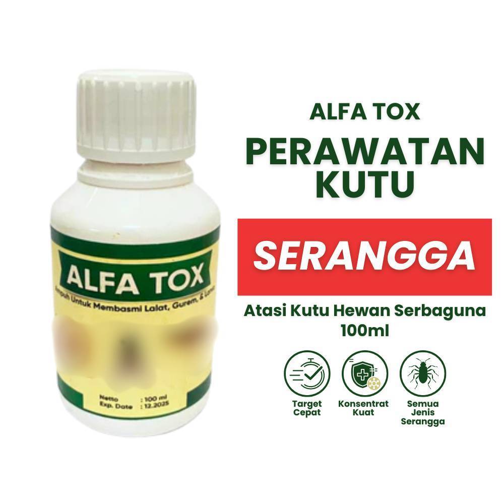 ALFATOX 100Ml - Atasi Kutu Ternak - Solusi Lalat - Obat Parasit Sapi - Obat Kutu Kambing Sapi