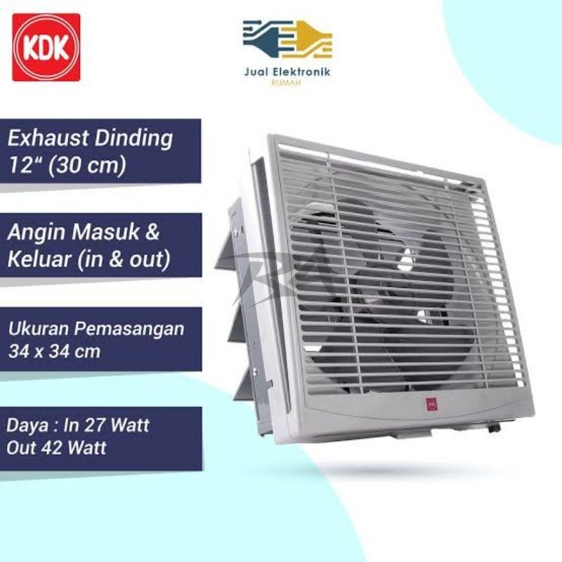III KIPAS ANGIN DINDING PLAFON LANGIT LANGIT CEILING EXHAUST FAN EKSHAUS KDK 30 RQN5 RQN 30RQN 5 30R
