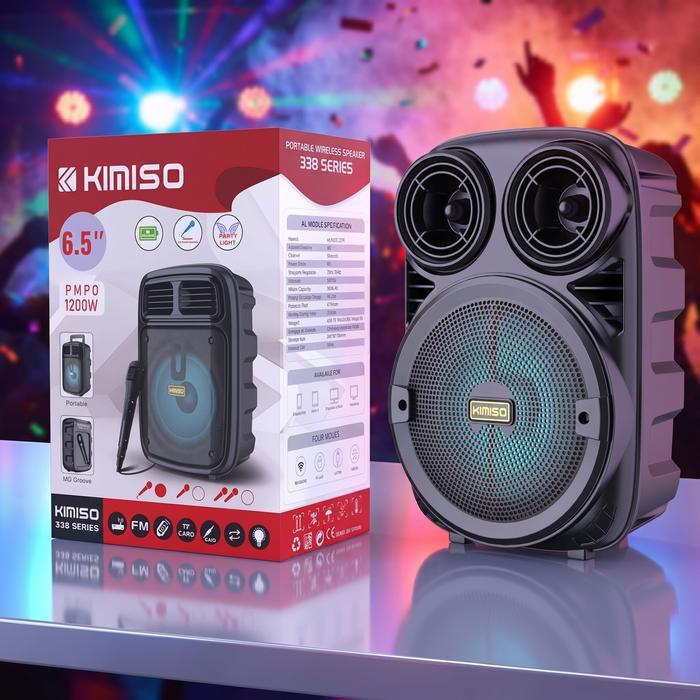 SPEAKER MIC KARAOKE SPEAKER BLUETOOTH WIRELESS AKTIF KIMISO 3381
