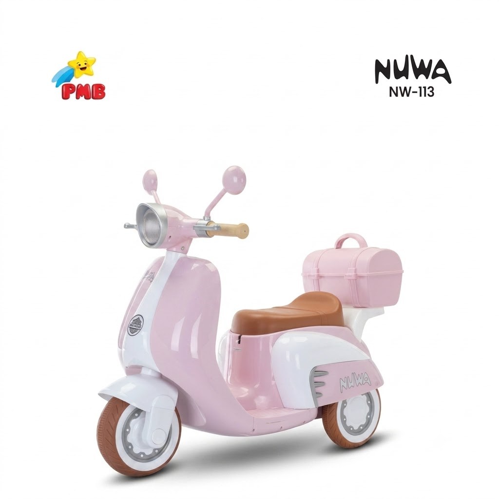 Motor Anak Bisa Dinaiki | Motor Aki Anak Laki Laki | Motor Aki - Scoopy Vespa Musik LED Toys Driver