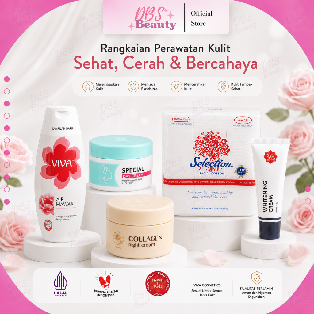 Paket Kosmetik Viva Perawatan Kulit Wajah / Paket Viva Basic Daily / Paket Perawatan Sehari hari