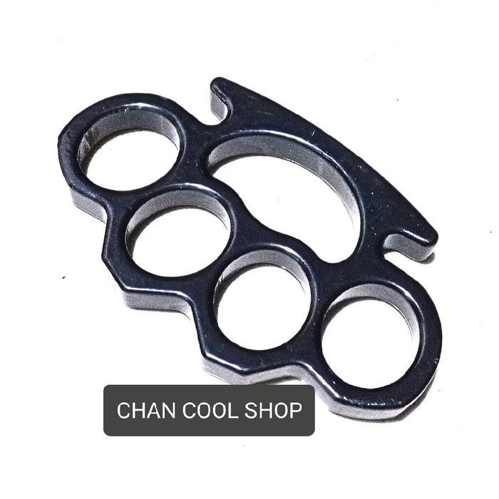 brass knuckle logam hitam tebal krakling trakling barnakel 1 cm roti kalung tinju boxing knakel gta 