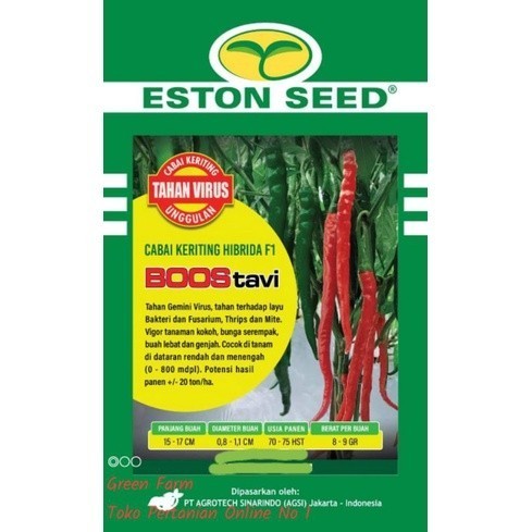 CMK Boos Tavi F1 10gr Tahan Virus Buah Lebat Umur Genjah Original Pabrik Eston Seed Paling Dicari