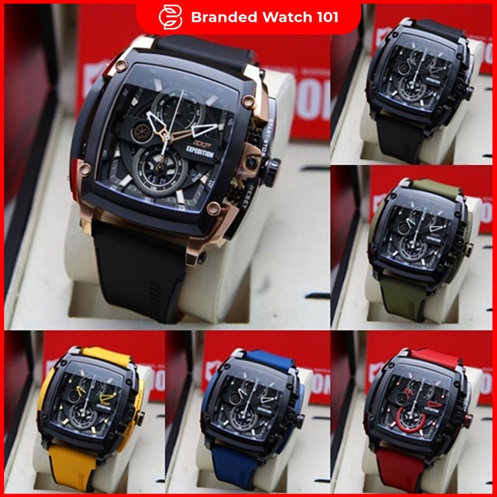 ORIGINAL Jam Tangan Pria Expedition EXP 3008 / EXP3008 / E 3008 / E3008 / 3008 Garansi Resmi 1 Tahun