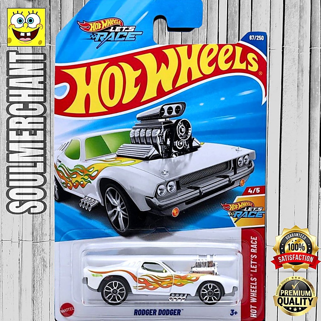 Hot Wheels Rodger Dodger Putih