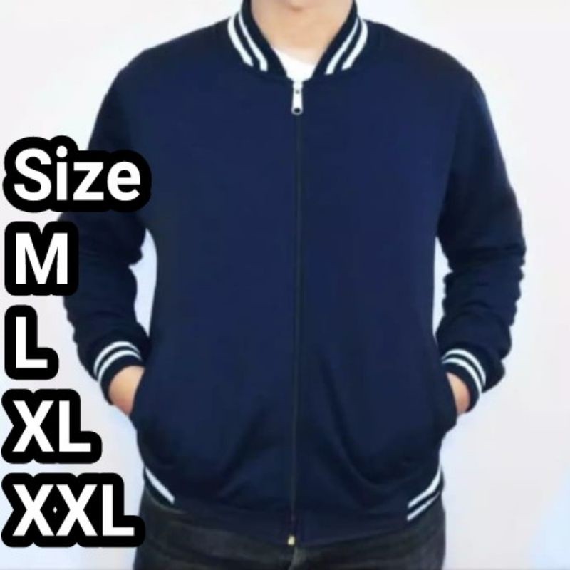 jaket switer baseball pria wanita size M.L.XL.XXL.XXXL