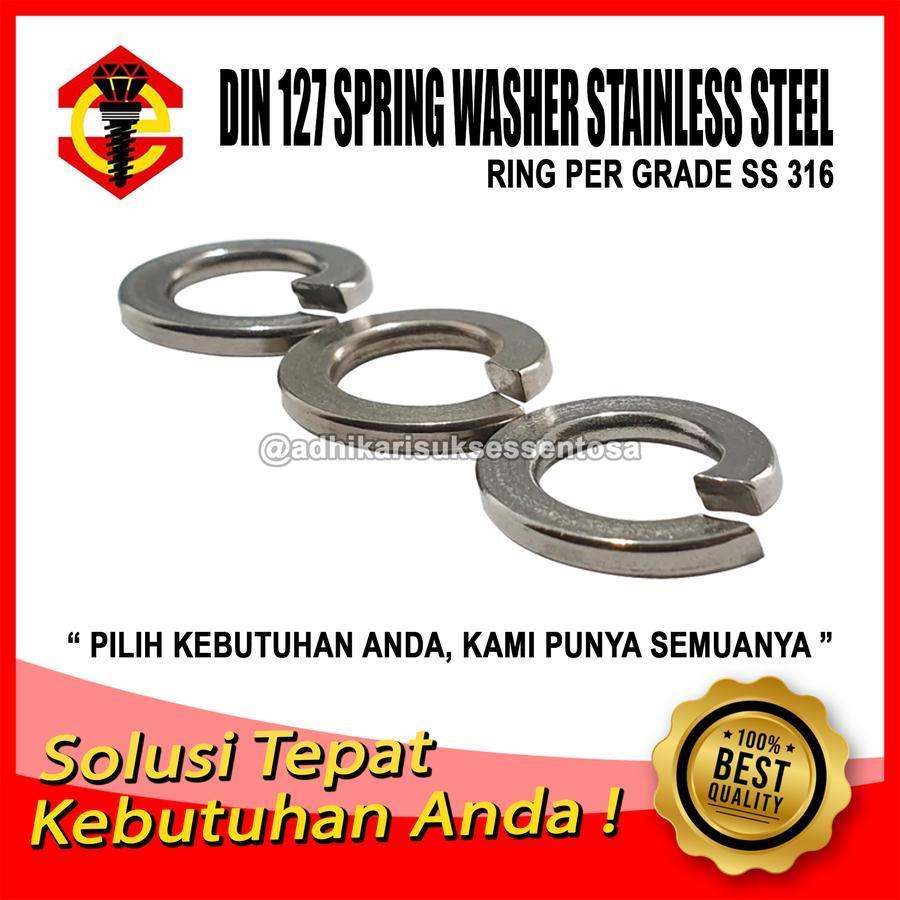 SS 316 / Ring Per Stainless Steel / DIN 127 Spring Washer Lock / Ring Ver SUS 316