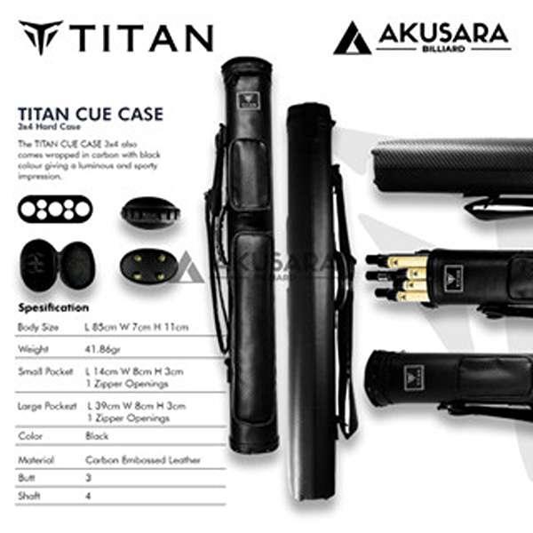 [Promo] Titan Carbon Cue Case Tas Billiard - 1X1