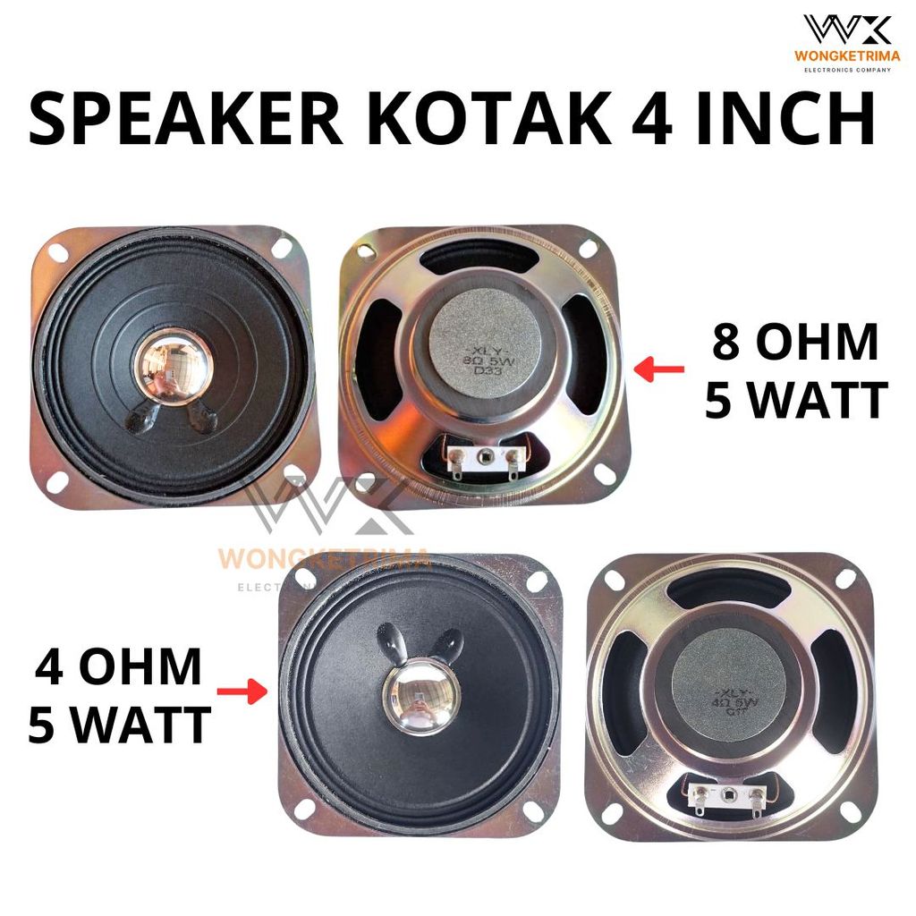 Speaker Kotak 4 Inch 102MM Full Range Full Paper 5 Watt 4 Ohm 8 Ohm Magnet 45MM Speaker Audio DIY