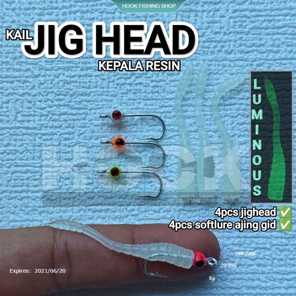 HFS SABIKI TENGU JIGHEAD kepala resin umpan baby GT ajing pinggiran laut