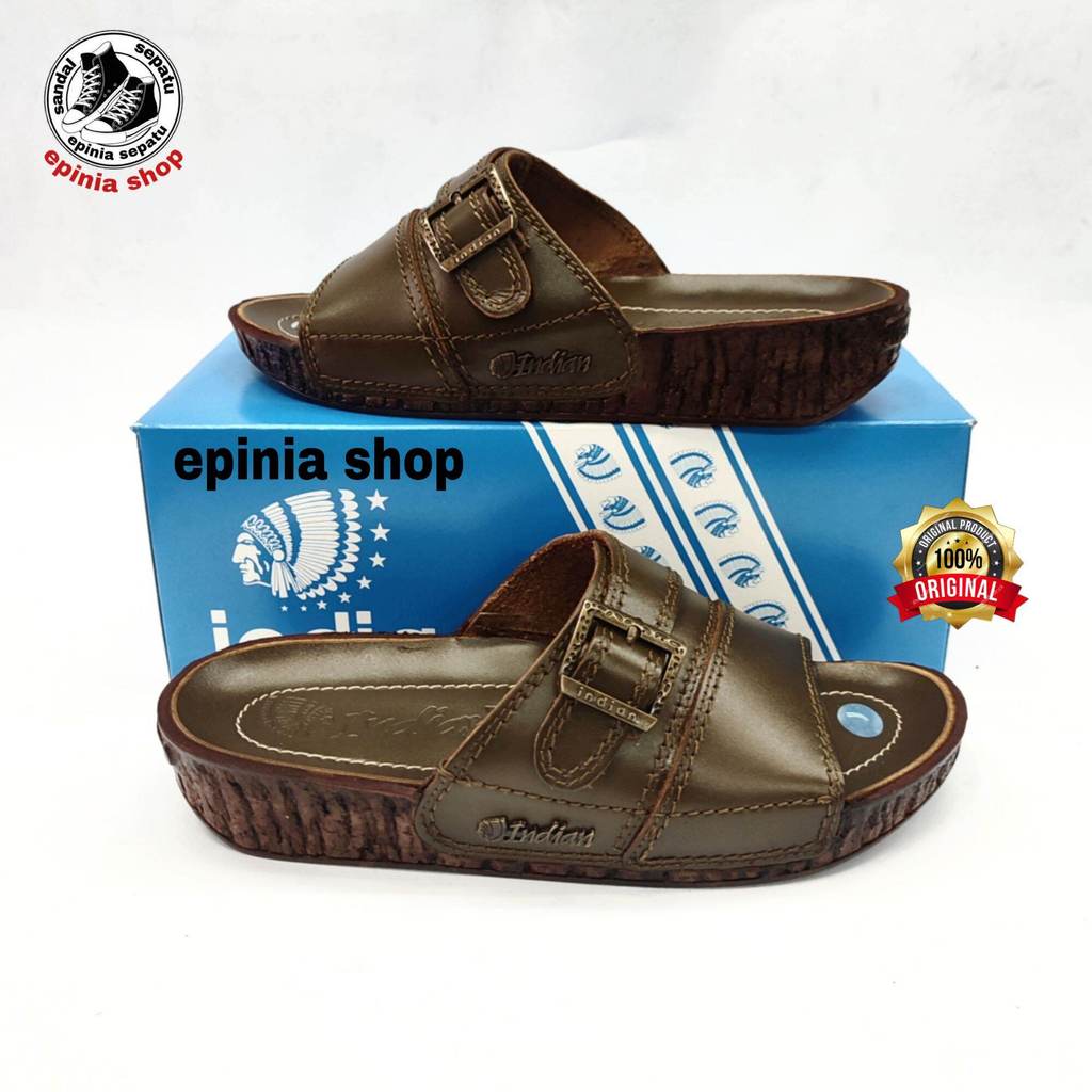 SANDAL KULIT INDIAN - SANDAL SELOP PRIA INDIAN 445
