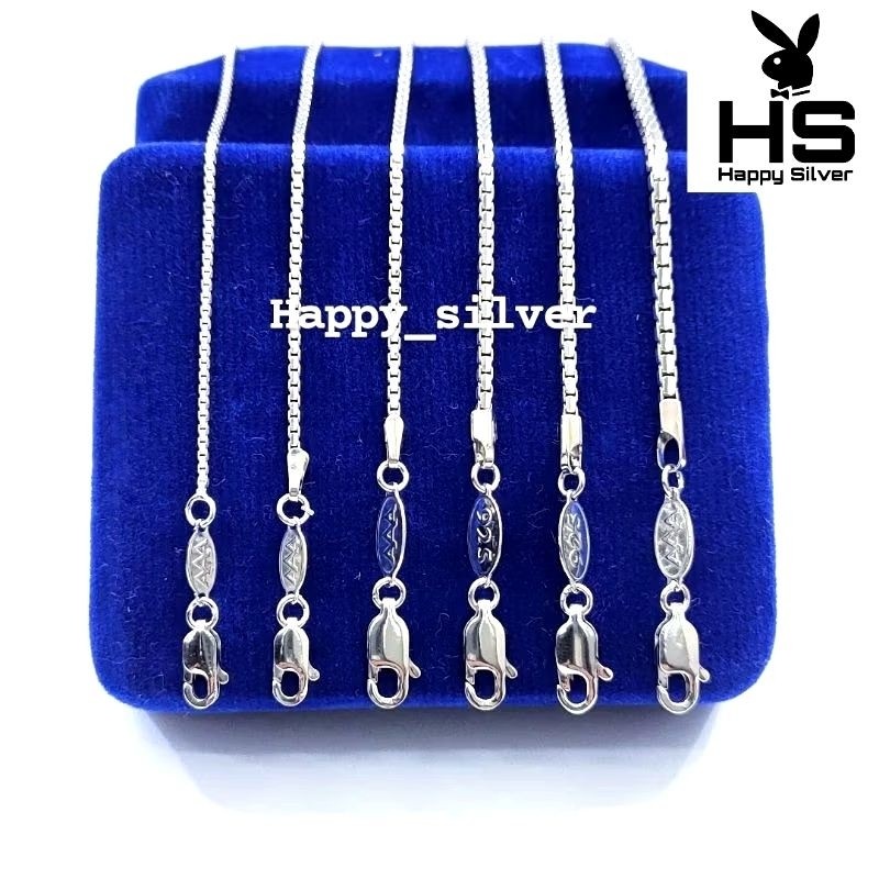 Kalung Perak Asli Silver 925 Lapis Emas Putih Model Itali Santa -  Kalung Anti Karat - Perhiasan Per