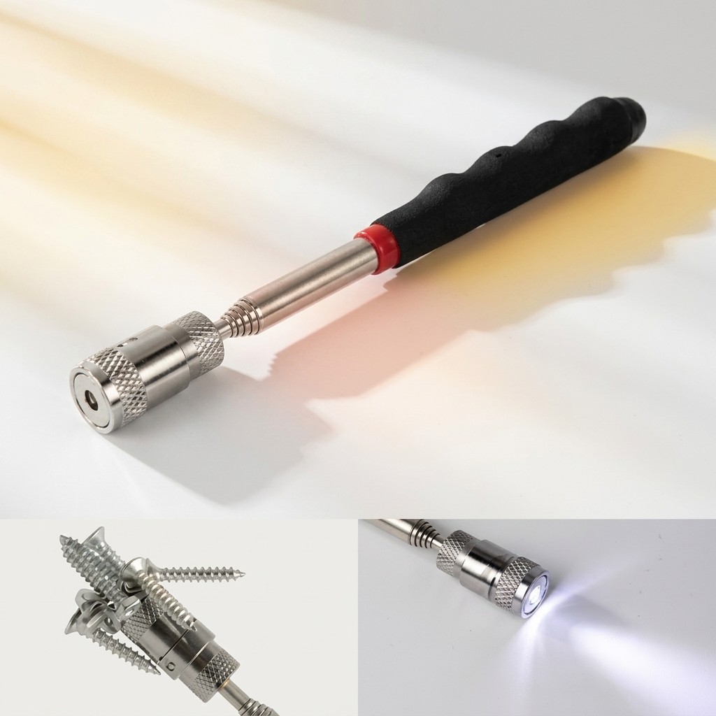 Pick Up Tool Telescopic 57cm - Magnet Kuat dengan Senter LED