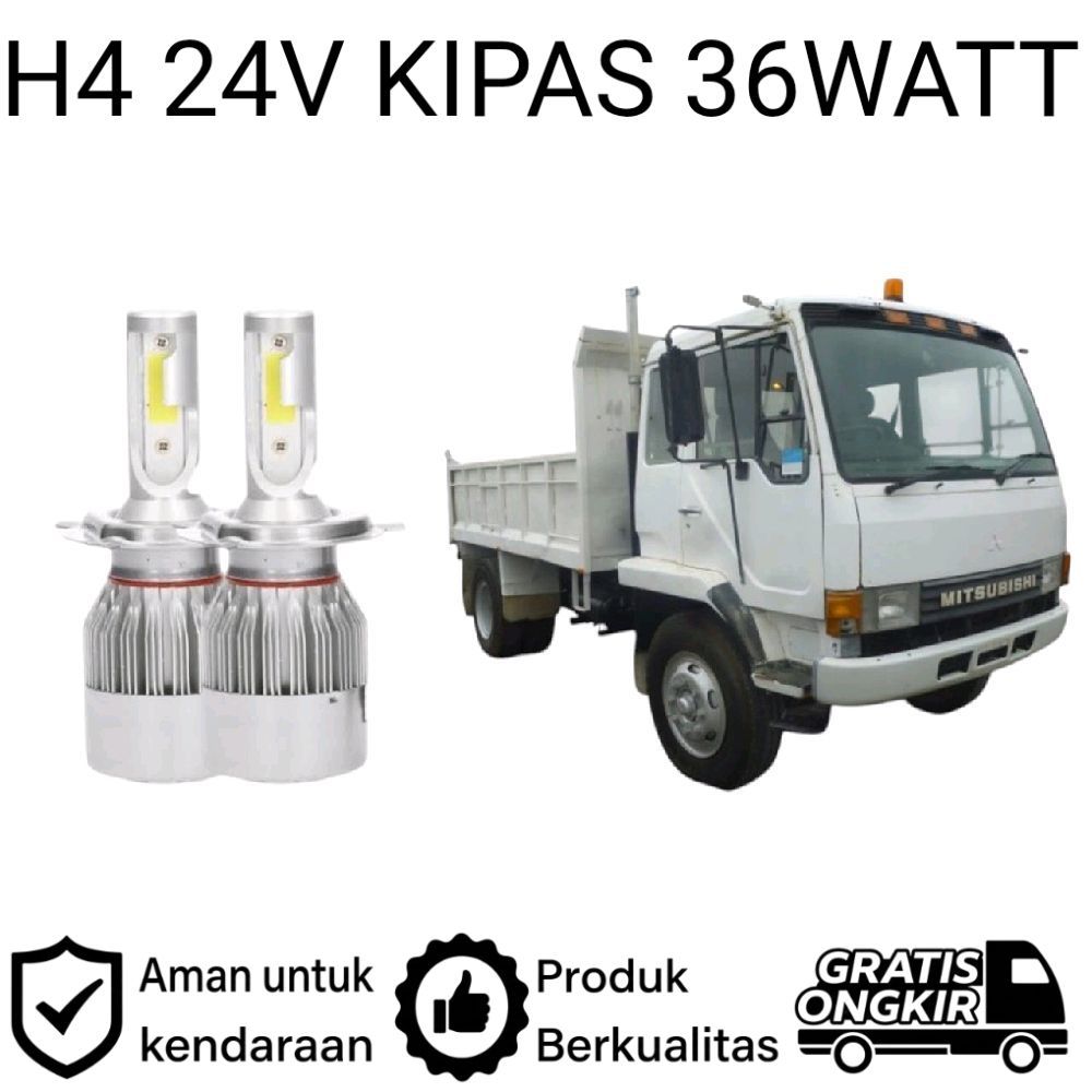 ORIGINAL Lampu utama LED H4 24V MITSUBISHI FUSO FM515 Fuso FM Kotak