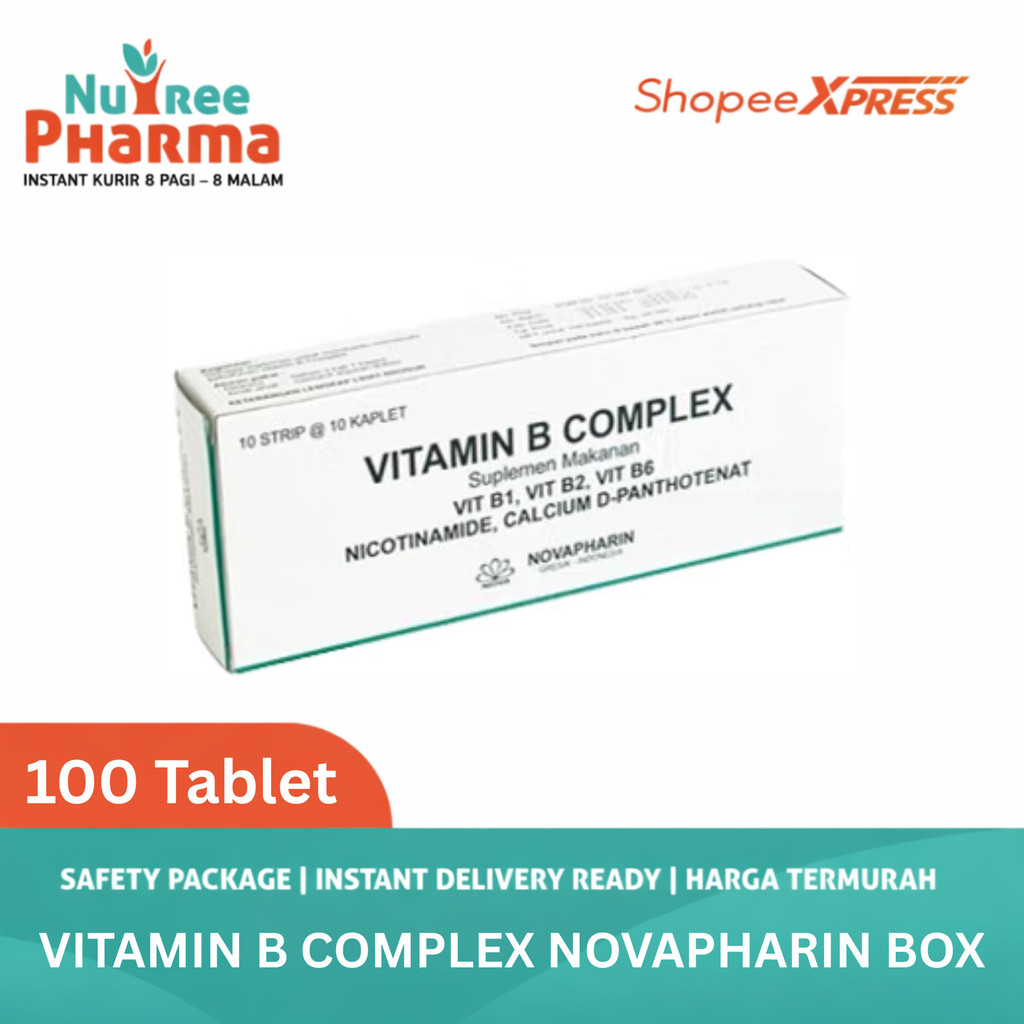 Vitamin B Complex 100 Tablet Nova - Suplemen Vitamin B Complex
