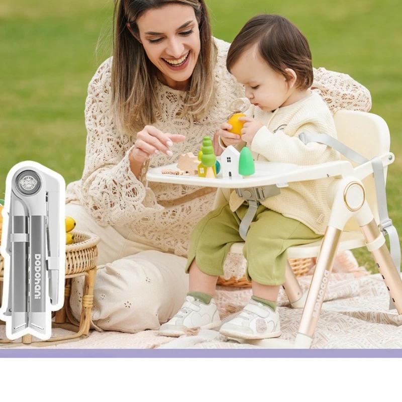 Baby Dining Chair Children's Dining Table Chair Multifunctional Foldable Portable Infant Growth Dini