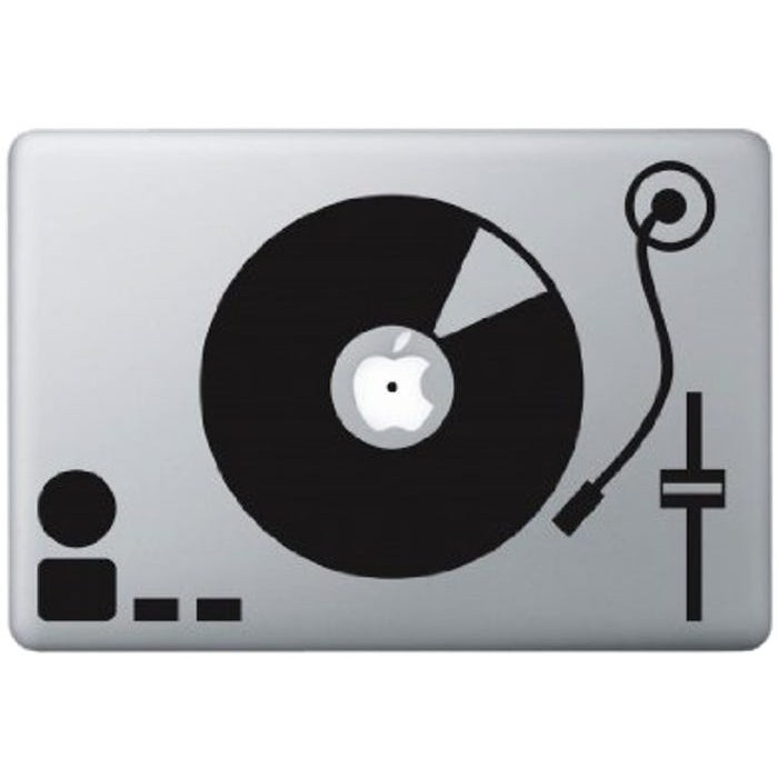 Sticker Vinyl Player - Record Turntable - Laptop Decal Macbook Skin Free Custom
