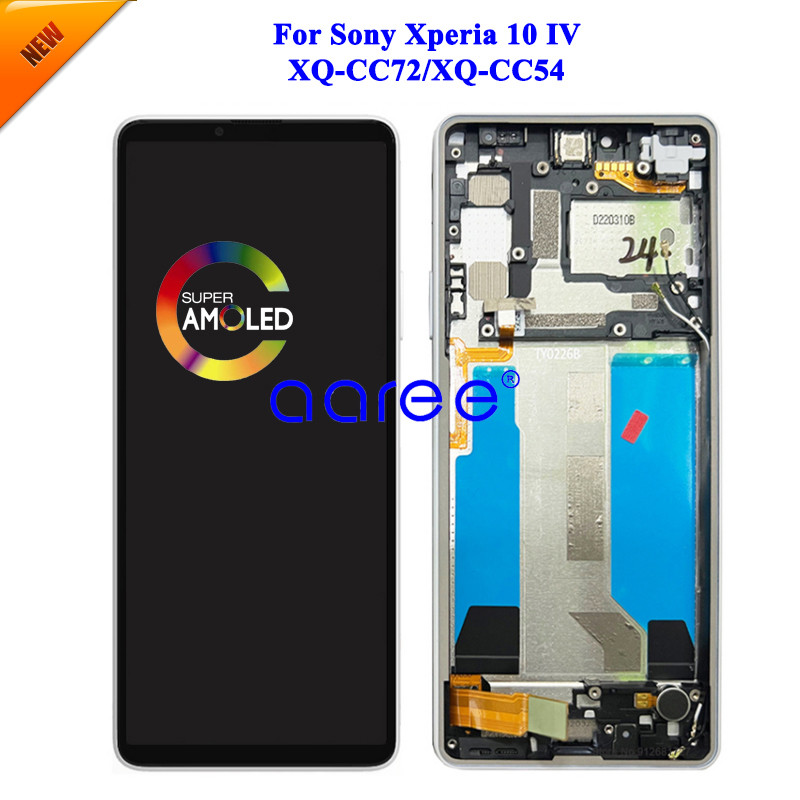 AMOLED  LCD For Sony Xperia 10 IV LCD splay For Sony Xperia 10 IV XQ-CC72 Screen Tou gitizer Assembl