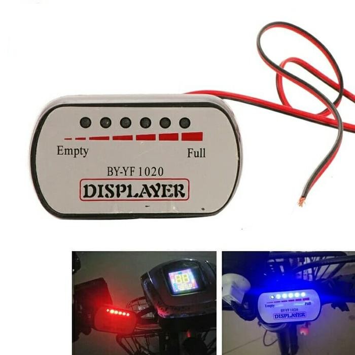 indikator kapasitas baterai 48v sepeda listrik throttle sparepart