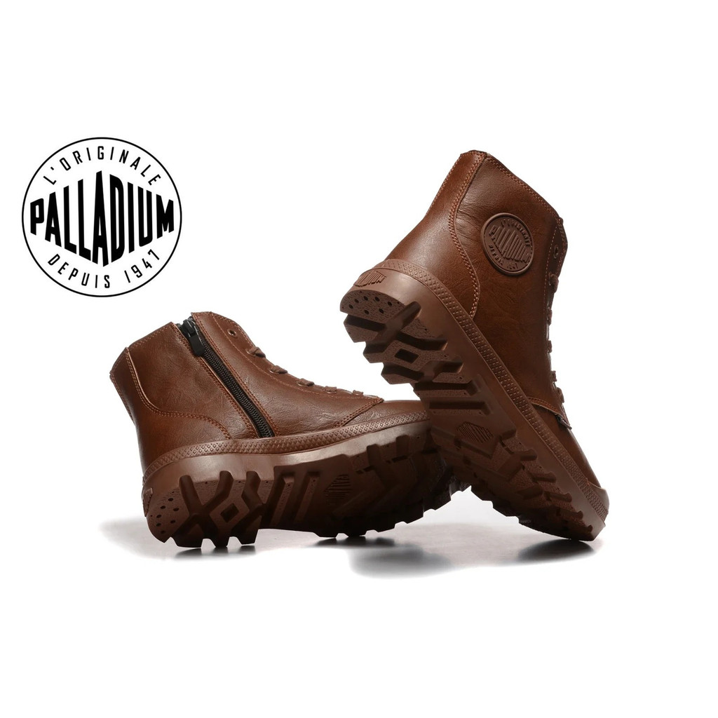 Classic Outdoor PALLADIUM Pampa Men Women Soldiers Boots Leather Zipper Ankle Boots Outdoor Dual Pur