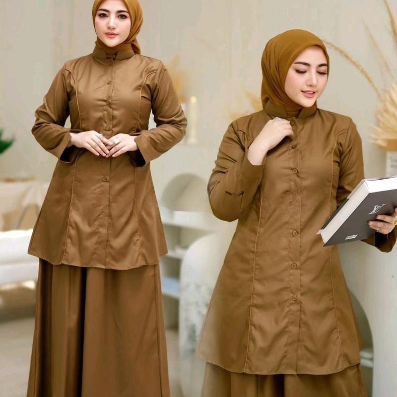 SERAGAM SETELAN DINAS PEMDA PDH KHAKI TUA BAHAN  TOYOBO FODU TERBARU PEMDA 2025