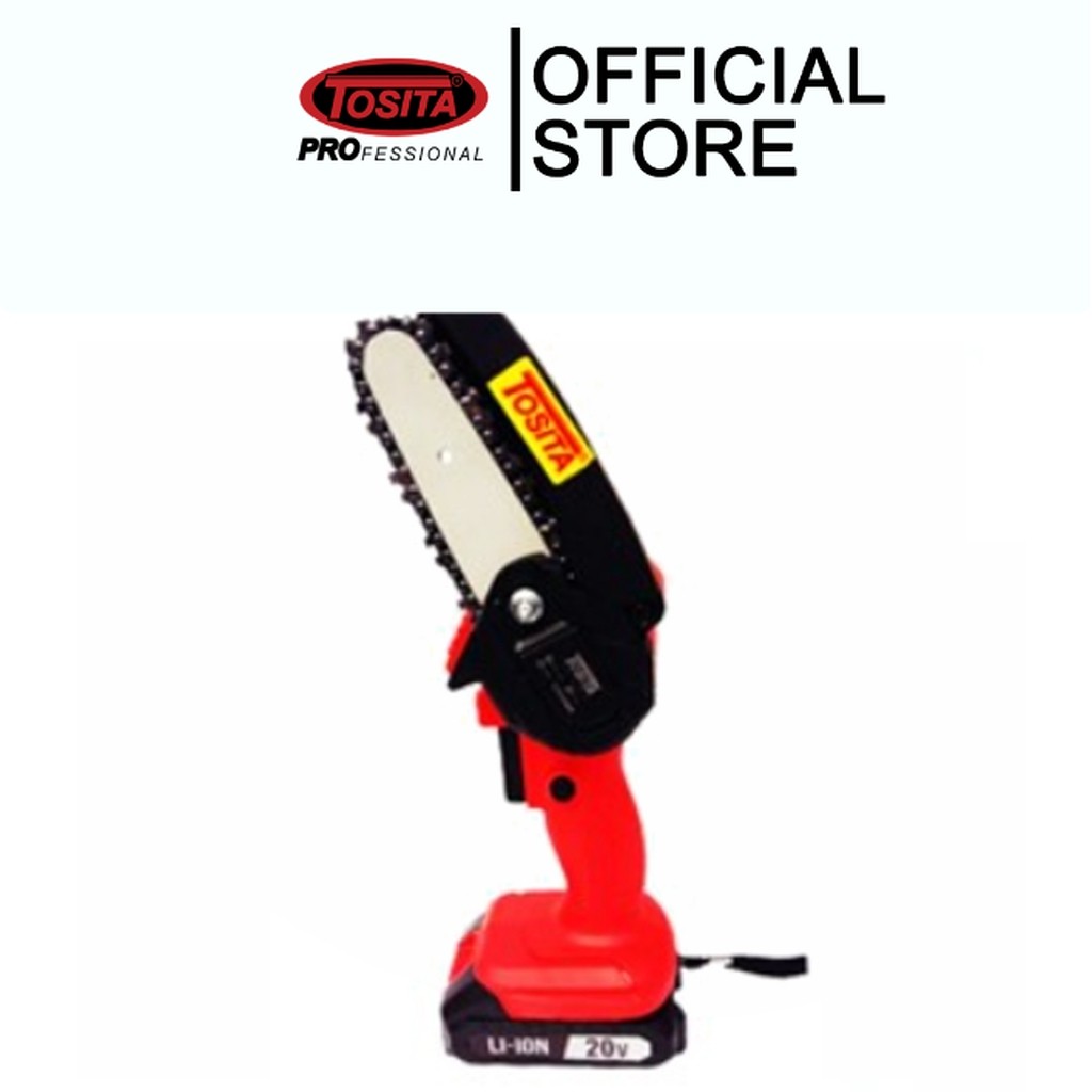 TOSITA - Cordless Mini Chainsaw 4in , Gergaji Kayu Mini Untuk Potong Kayu