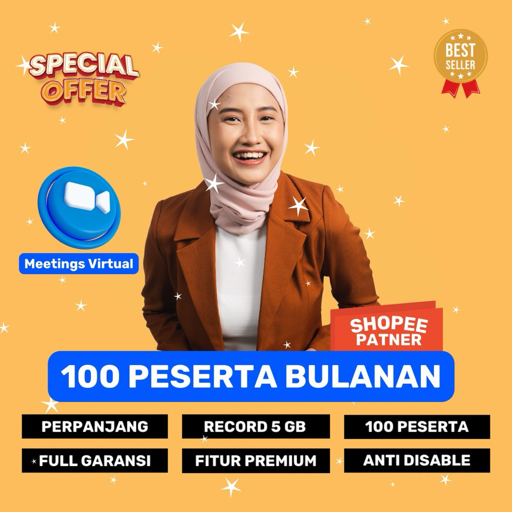 [Lisensi] Zoom Pro 1 Bulan Untuk 100 Peserta
