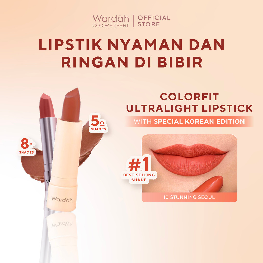 [LIPSTICK ALA KOREA] WARDAH Colorfit Ultralight Matte Lipstick - Korean Limited Edition Shade 09-13 