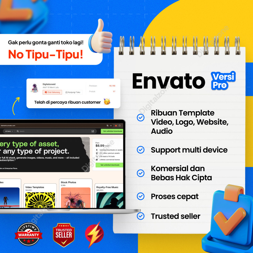 ENVATO ELEMENTS 1 tahun | envato 2 bulan | envato 3 bulan | envato 1 tahun