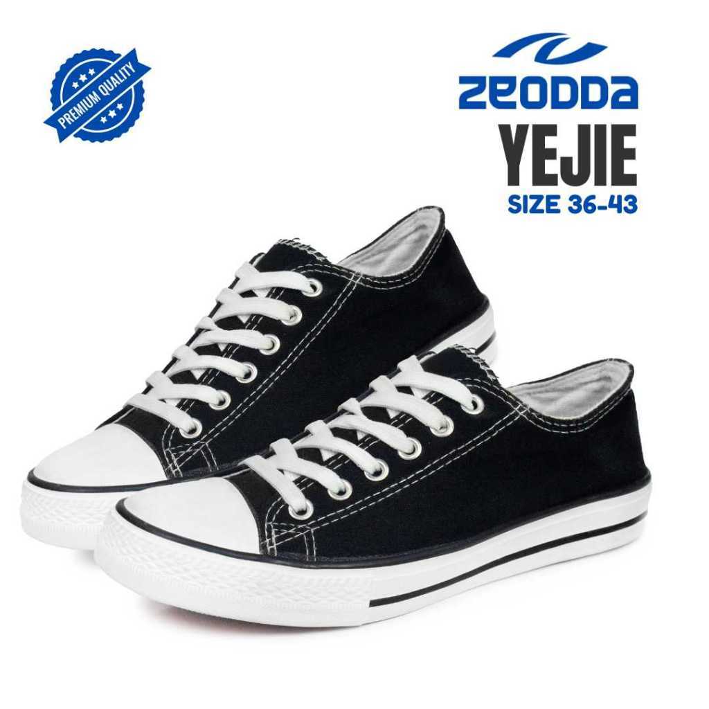 GOLIASPOTSHOP  Zeodda Yejie Sepatu Kanvas Putih Hitam Unisex 1012