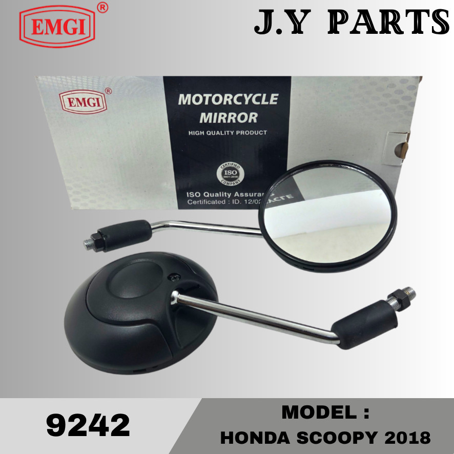 Emgi - 9242 Kaca Spion Honda Scoopy Esp 2018 Hitam Termurah Langka