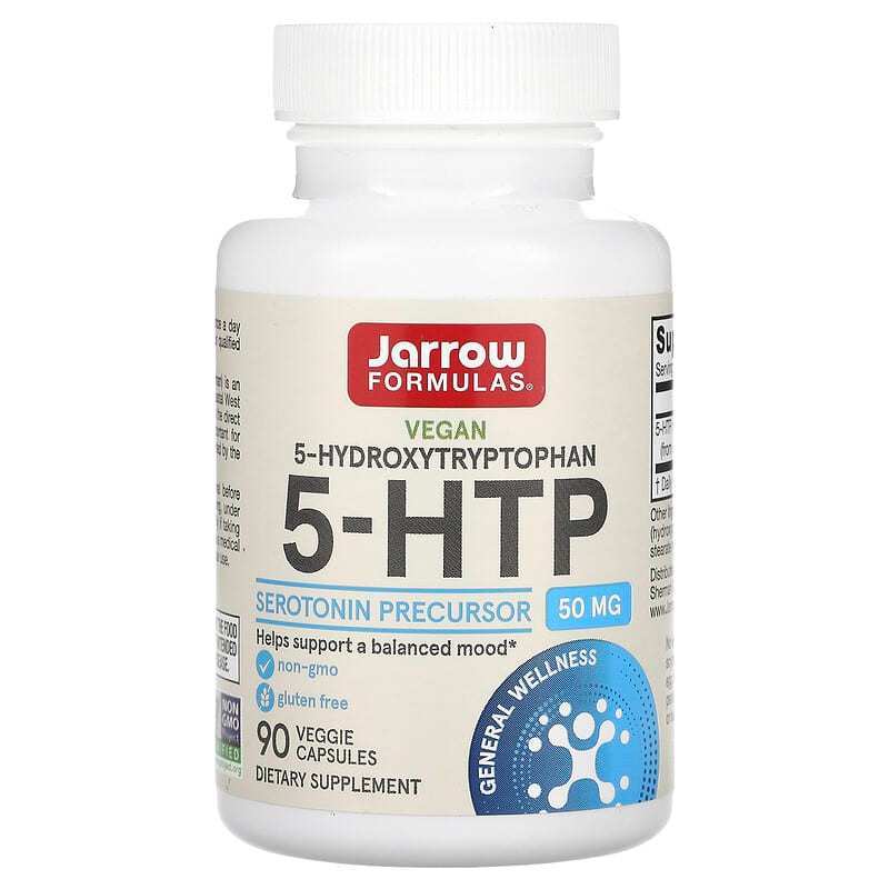 Jarrow Formulas 5-HTP 50mg 90 Veggie Caps 5 HTP Supports Serotonin Synthesis 5HTP